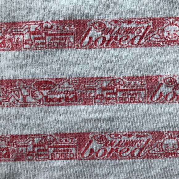 Teenage Always Bored Striped T shirt - Picture 2 of 2